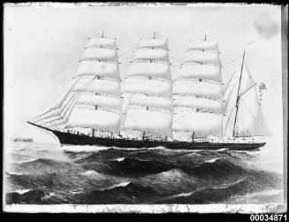 Painting of ROANOKE at sea