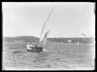 16-foot skiff SPINDRIFT on Sydney Harbour, inscribed 439