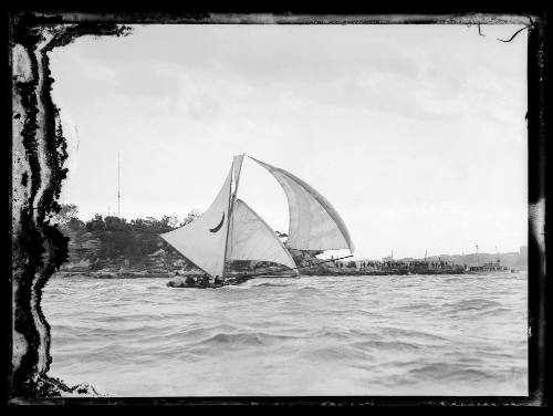 18-footer at Clark Island, inscribed 484