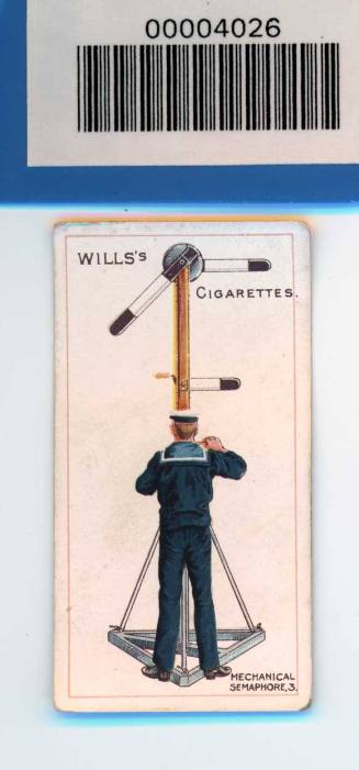 Cigarette card signalling series - mechanical semaphores no. 3.