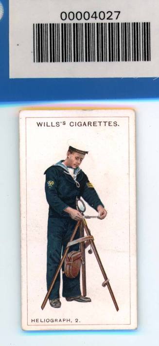 Cigarette card signalling series -  the heliograph no 2.