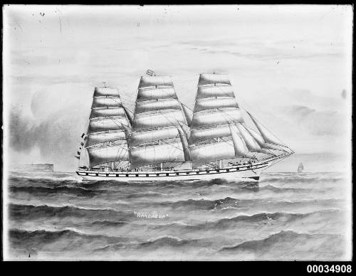 Painting of RANCAGUA at sea