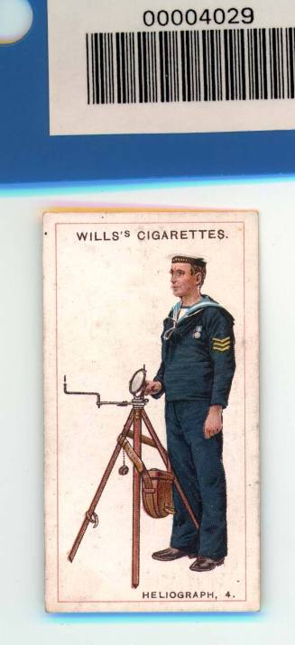 Cigarette card Signalling series -  the heliograph no 4