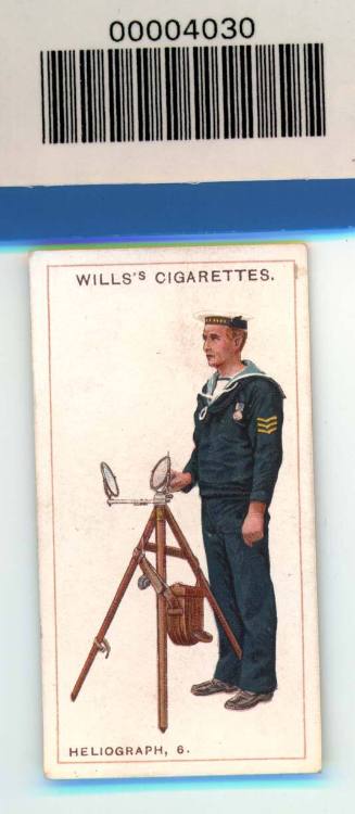 Cigarette card signalling series -  the heliograph no 6