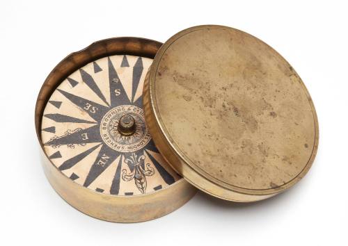 Whale chaser boat pocket compass