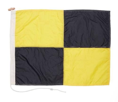 International signal flag for " L " from  BLACKMORES FIRST LADY