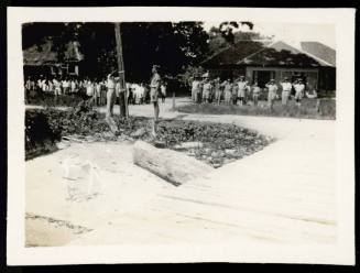Hoisting the Australian flag at Buru Island [Indonesia]