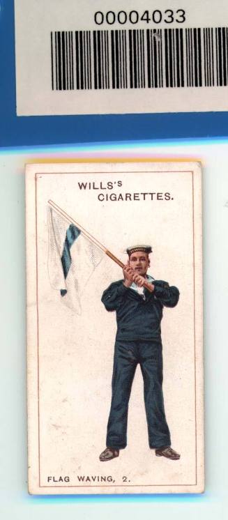 Cigarette card signalling series -  flag waving no. 2