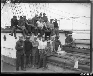 Sailors probably on board the German barque GUSTAV