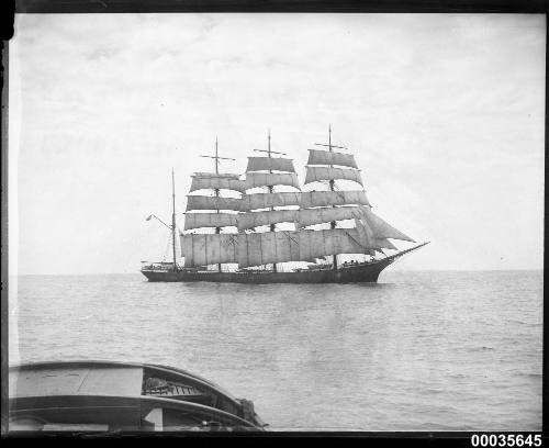 German barque GUSTAV at sea