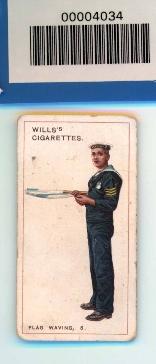 Cigarette card singalling series - flag waving 5