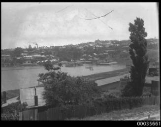 Harbour inlet view of bathing sheds