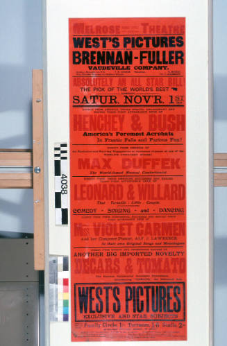 Melrose Theatre, Perth. Saturday's Vaudeville show 1 November 1913