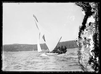 18-foot skiff possibly " ARAKOON" with a triangle emblem displayed on the mainsail, Sydney Harbour