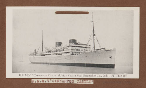 Photograph postcard of passenger ship RMMV CARNARVON CASTLE