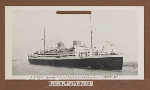 Photographic postcard of RMMV ASTURIAS