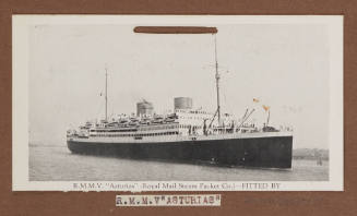 Photographic postcard of RMMV ASTURIAS