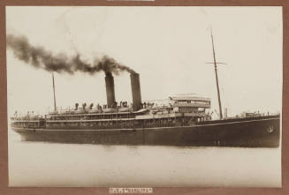 Photograph of two funnel passenger ship  RMS MARMORA