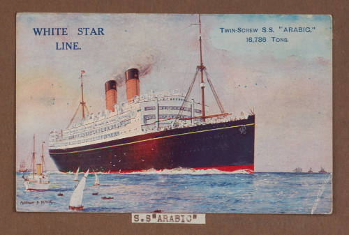 White Star Line twin screw SS ARABIC 16,786 tons