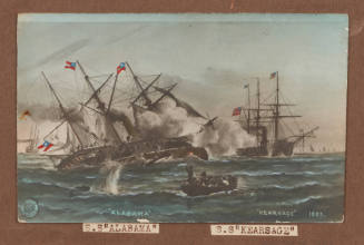 The battle of the USS KEARSAGE and the CSS ALABAMA in 1864