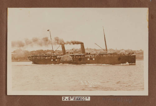 Photographic postcard of PS NAMOI