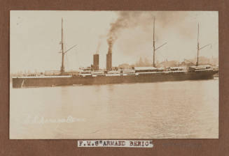 Photographic postcard of FMS ARMAND BEHIC