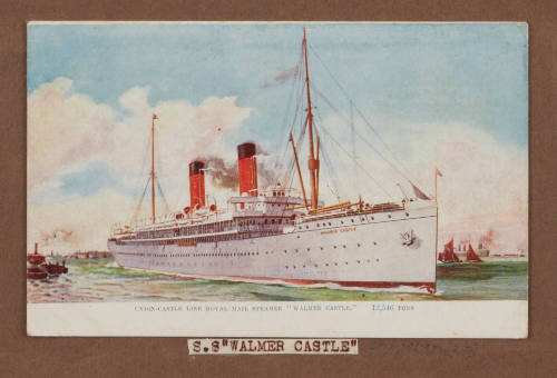 Union Castle Line royal mail steamer WALMER CASTLE. 12,546 tons