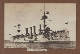 Photographic postcard HMS POWERFUL