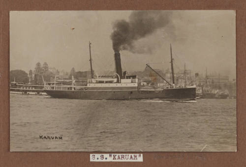 General cargo passenger ship SS KARUAH in Sydney Harbour off Bennelong Point