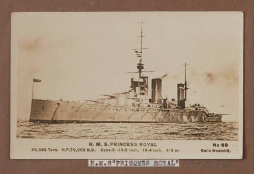 Photographic postcard HMS PRINCESS ROYAL