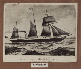 The SS EDINA in 1869 (from a painting lent by Captain Thompson]