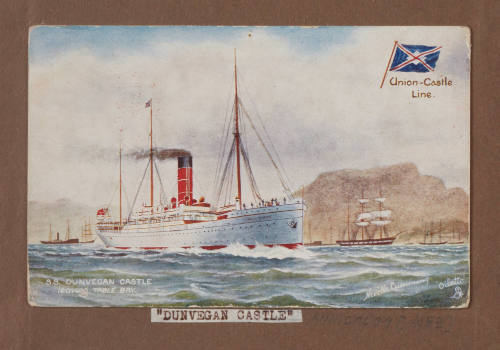 SS DUNVEGAN CASTLE - Leaving Table Bay