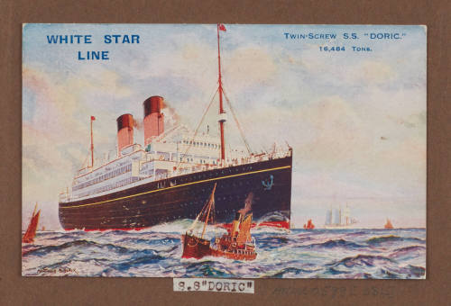 White Star Line.  Twin-Screw SS DORIC. 16,484 tons