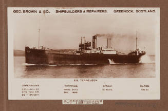 SS TERNEUZEN - George Brown & Co.  Shipbuilders & Repairers.  Greenock, Scotland