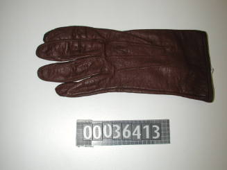 Left leather glove part of WRANS winter dress uniform used by Margaret White