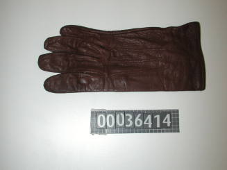 Right leather glove from WRANS winter dress uniform used by Margaret White