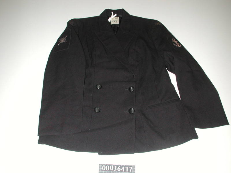 Black double breasted WRANS winter dress jacket worn by Margaret White ...