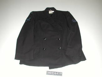 Black double breasted WRANS winter dress jacket worn by Margaret White