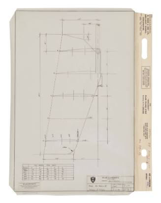 Rudder for APOLLO II Sections and Offsets