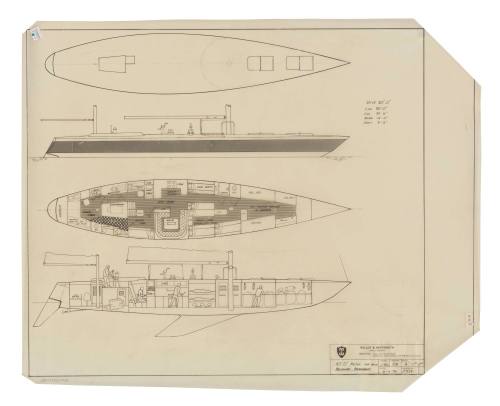 Preliminary arrangement for 80'0" Ketch IOR MKIII