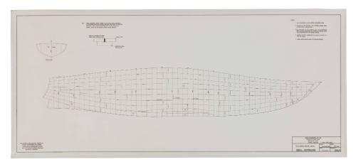 Shell expansion drawing for 72 foot ocean racing yacht