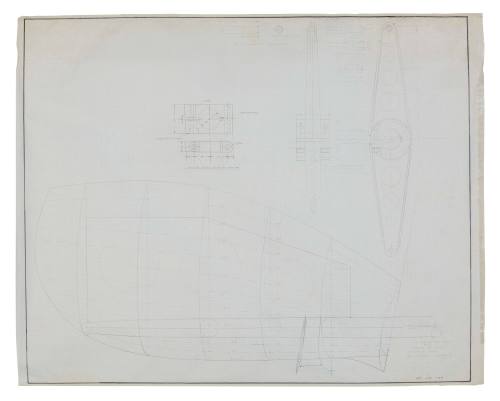 Rudder and stock plan for international 5.5 meter yacht