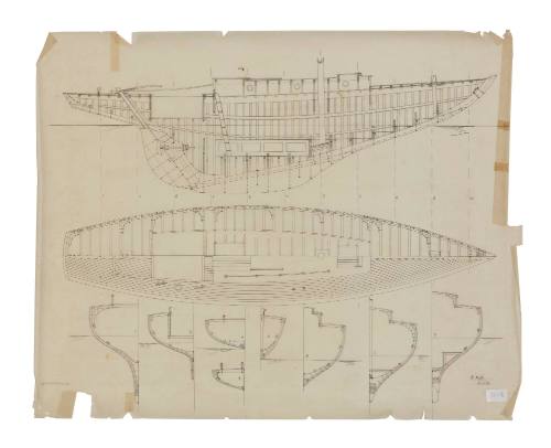 Construction plan for motorised vessel