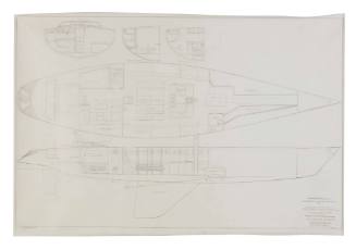 General arrangement for 80 foot maxi yacht