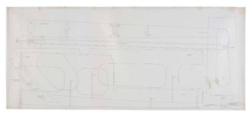 Construction plan with backbone and centreboard for Contender class vessel