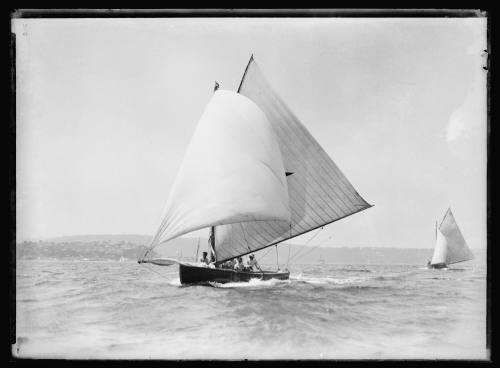 18-foot skiffs on Sydney Harbour, inscribed 1047