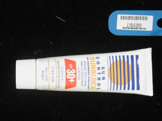 Tube containing sunscreen