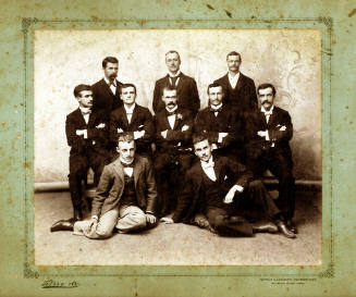 Studio portrait of  Sydney Rowing Club Eights crew