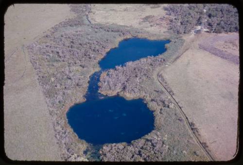 Aerial shot of body of water