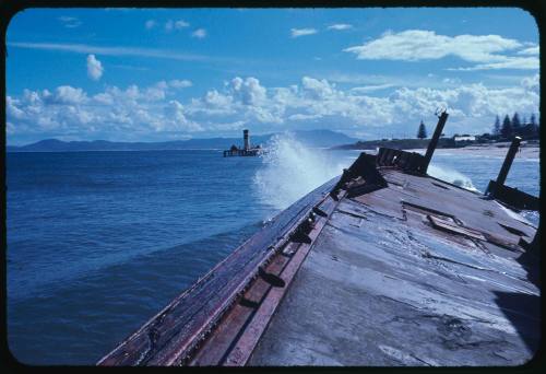 Corroded deck of a shipwreck